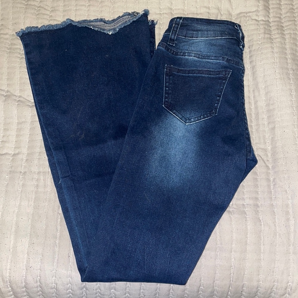 Bamboo size 0 dark blue flare jeans